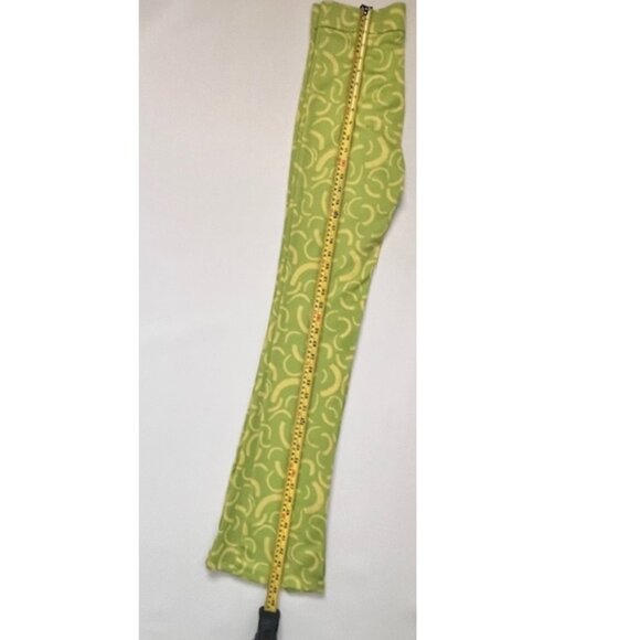 ZARA - Lime Green and Yellow High Rise Flare Leg Pants size M - Picture 2 of 12